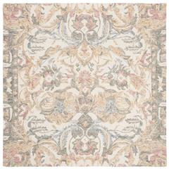 MICRO-LOOP, IVORY / BLUE, 5' X 5' Square, Area Rug, MLP901M-5SQ