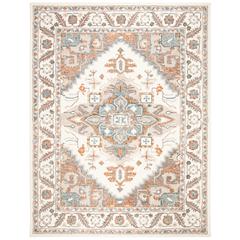 MICRO-LOOP, IVORY / RUST, 8' X 10', Area Rug