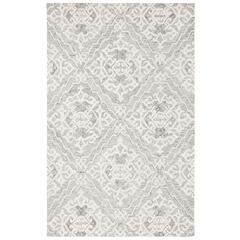 MICRO-LOOP, GREY / IVORY, 5' X 8', Area Rug, MLP905F-5
