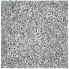 SG-MLS-Malibu Shag, SILVER, 5' X 5' Square, Area Rug