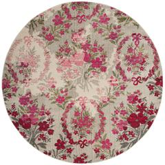 MONACO, IVORY / PINK, 6'-7" X 6'-7" Round, Area Rug, MNC205R-7R
