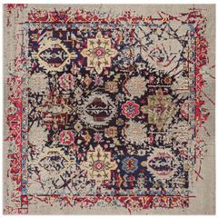 MONACO, GREY / MULTI, 5' X 5' Square, Area Rug, MNC206G-5SQ