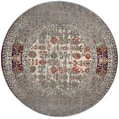 MONACO, GREY / IVORY, 6'-7" X 6'-7" Round, Area Rug, MNC208T-7R