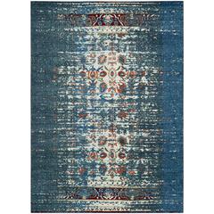 MONACO, BLUE / IVORY, 8' X 11', Area Rug