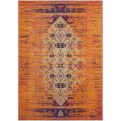 MONACO, ORANGE / MULTI, 5'-1" X 7'-7", Area Rug, MNC209H-5
