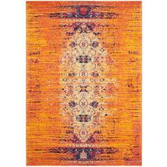 MONACO, ORANGE / MULTI, 6'-7" X 9'-2", Area Rug, MNC209H-6
