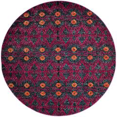 MONACO, PINK / MULTI, 6'-7" X 6'-7" Round, Area Rug, MNC213D-7R