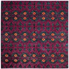 MONACO, PINK / MULTI, 6'-7" X 6'-7" Square, Area Rug, MNC213D-7SQ