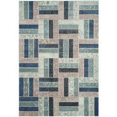 MONACO, GREY / BLUE, 4' X 5'-7", Area Rug