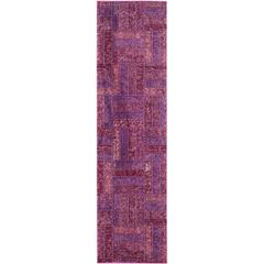 MONACO, PURPLE / MULTI, 2'-2" X 8', Area Rug