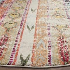 MONACO, MULTI, 4' X 4' Round, Area Rug