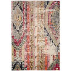 MONACO, LIGHT GREY / MULTI, 10' X 14', Area Rug