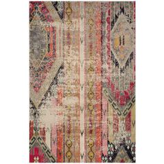MONACO, LIGHT GREY / MULTI, 6'-7" X 9'-2", Area Rug