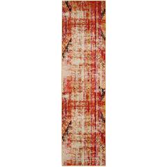 MONACO, ORANGE / MULTI, 2'-2" X 10', Area Rug, MNC222H-210