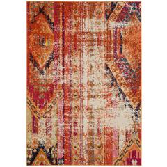 MONACO, ORANGE / MULTI, 3' X 5', Area Rug, MNC222H-3