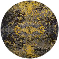 MONACO, GREY / MULTI, 6'-7" X 6'-7" Round, Area Rug, MNC223G-7R