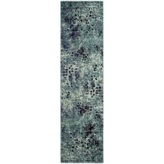 MONACO, LIGHT BLUE / MULTI, 2'-2" X 8', Area Rug