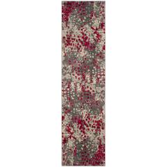 MONACO, GREY / FUCHSIA, 2'-2" X 8', Area Rug