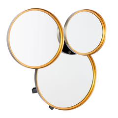 Loni Mirror, Gold Foil/Black