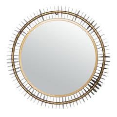 Storm Mirror, Brass Antique
