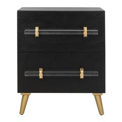 Sienne 2 Drawer Nightstand, Black