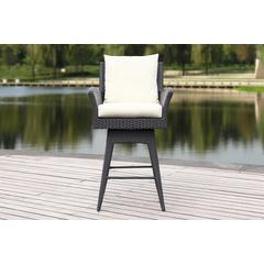 Hayes Outdoor Wicker Swivel Armed Counter Stool