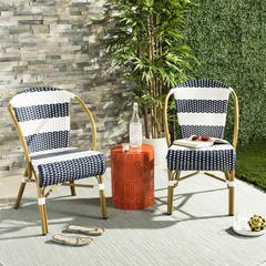 Sarita Striped French Bistro Stacking Side Chair