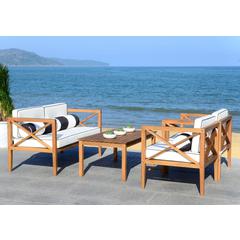 Nunzio 4 Pc Outdoor Set With Accent Pillows