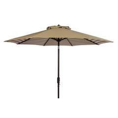 Athens Inside Out Striped 9Ft Crank Outdoor Auto Tilt Umbrella