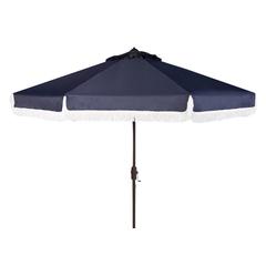 Milan Fringe 9Ft Crank Outdoor Push Button Tilt Umbrella