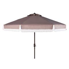Milan Fringe 9Ft Crank Outdoor Push Button Tilt Umbrella