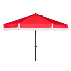 Milan Fringe 9Ft Crank Outdoor Push Button Tilt Umbrella