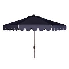 Venice Single Scallop 9Ft Crank Outdoor Push Button Tilt Umbrella