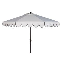 Venice Single Scallop 9Ft Crank Outdoor Push Button Tilt Umbrella