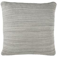 Loveable Knit Pillow, Light Grey/Natural