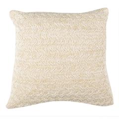 Adara Knit Pillow, Natural/Gold