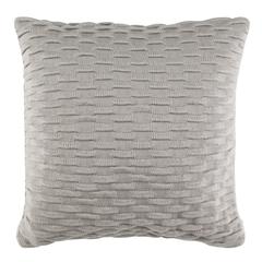Noela Knit Pillow, Light Grey