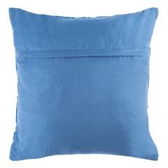 Clairton Metallic Cowhide 20"X20" Pillow, Blue/Silver