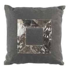 GRAYER METALLIC COWHIDE 20"X20" PILLOW
