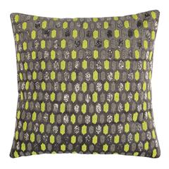 Reston Pillow, Green/Grey