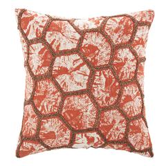 Falla Pillow, Orange/White