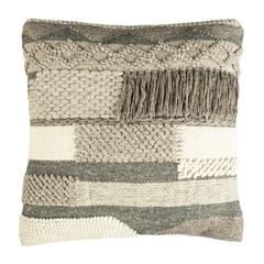 Gareth 20" Pillow, Charcoal/Silver