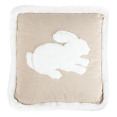Flopsy Pillow, Beige/White