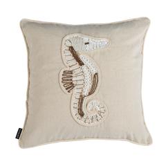 Sanden Seahorse Pillow, Natural
