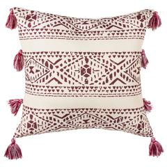 Landria Pillow, Beige/Red