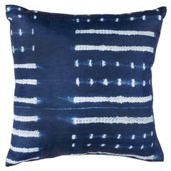 Narla Pillow, Deep Blue/White