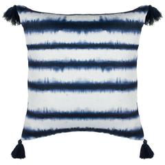 Cassia Pillow, Navy/White