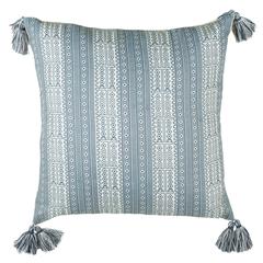 Lunette Pillow, White/Blue