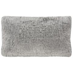 Cali Shag Pillow, Silver