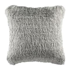 Chic Shag Pillow, Silver